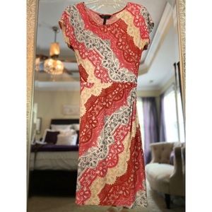 • BCBG • printed a line dress